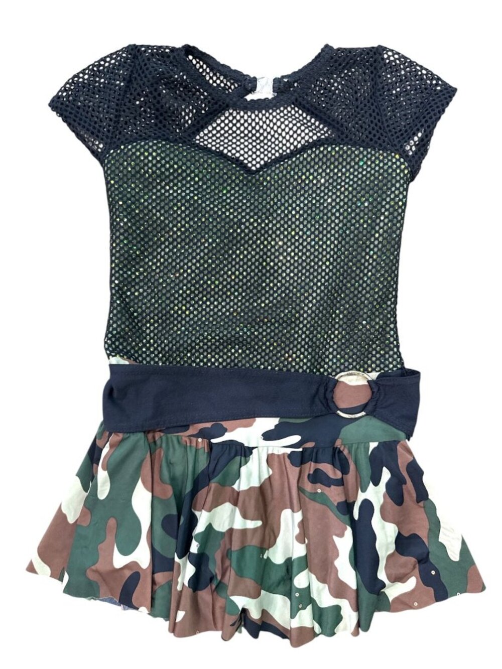 A Wish Come True Girl's Camo Biker Short Dance Costume SC 5-7